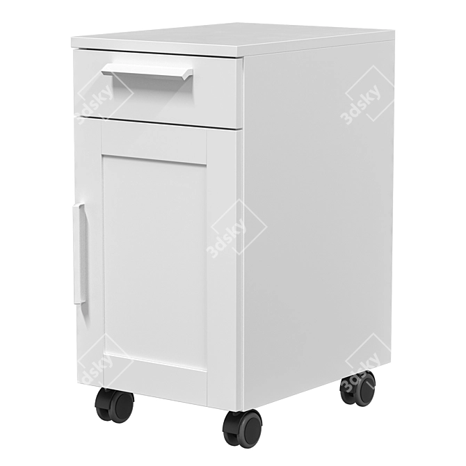  Elegant IKEA BRIMNES Sturdy Nightstand 3D model image 1