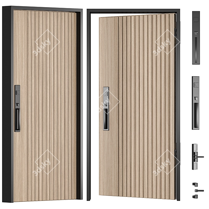 Modern Interior Door Collection 05 3D model image 2