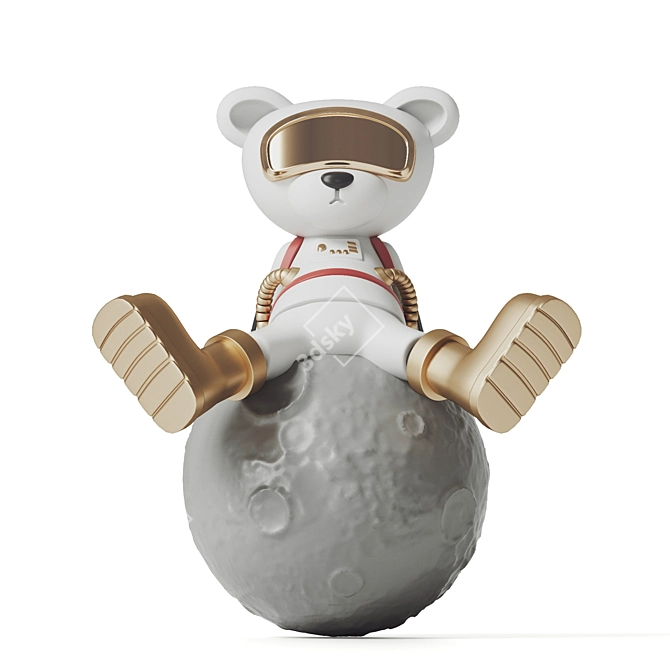 Space Explorer Bear 3D Model 3D model image 1