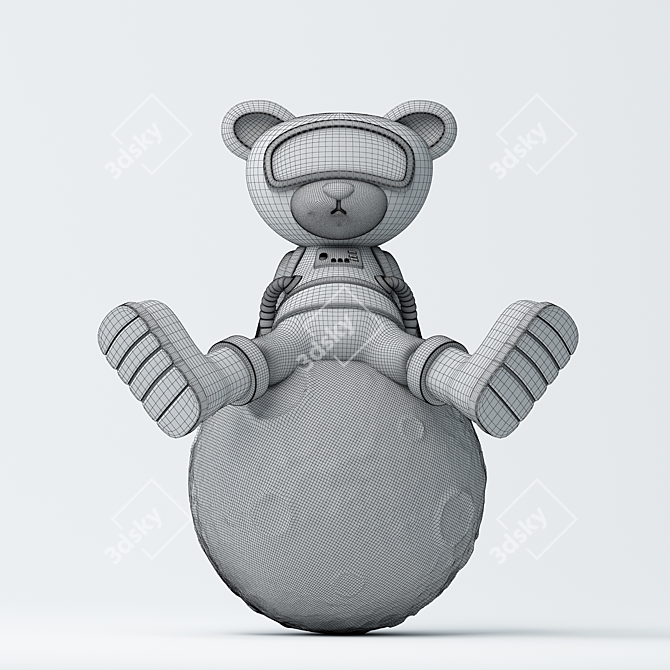 Space Explorer Bear 3D Model 3D model image 2