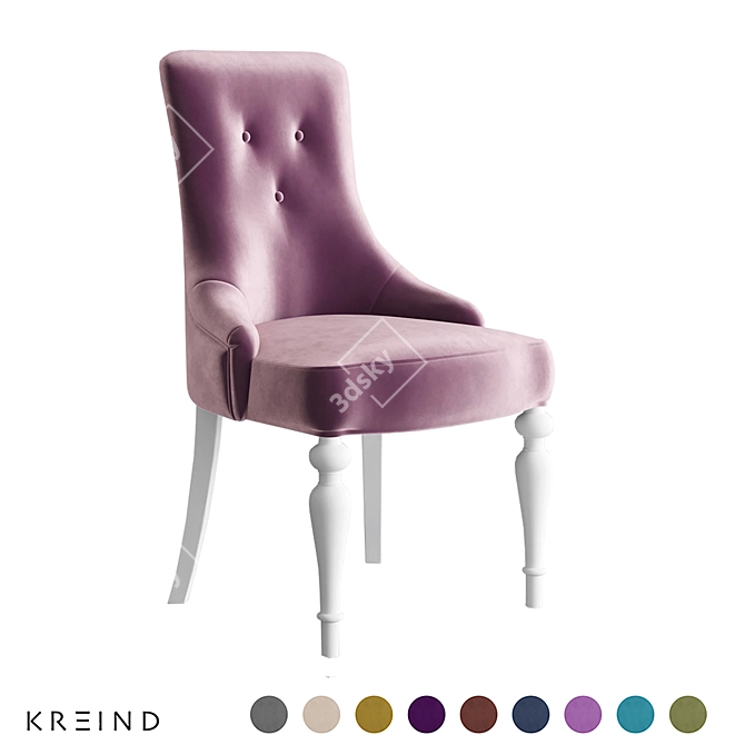 Velvet Garden Chair Set 3D model image 1