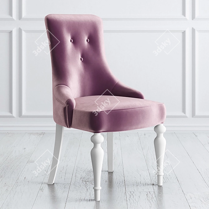 Velvet Garden Chair Set 3D model image 2