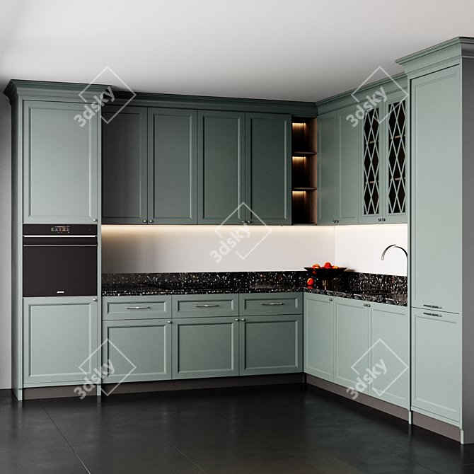 Modular Kitchen - Millimeters 3D model image 1