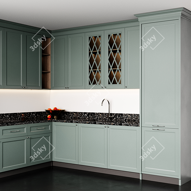 Modular Kitchen - Millimeters 3D model image 2