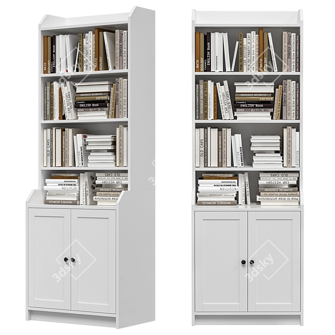 IKEA HAUGA Tall Cabinet 2 Doors 3D model image 3