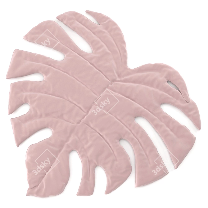 Monstera Leaf Carpet Rug 3D model image 2