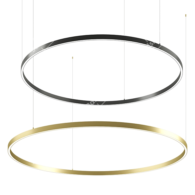 Contemporary Circular Pendant Light 3D model image 3