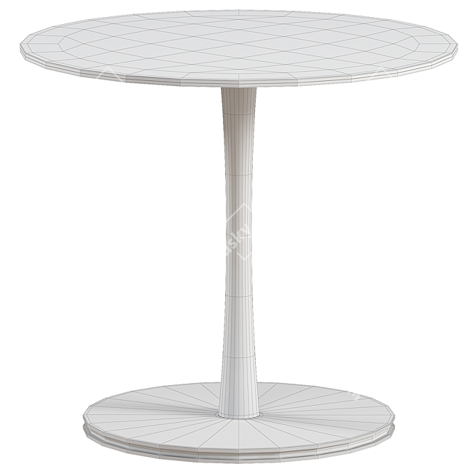 Modern Ceramic Round Side Table 3D model image 2