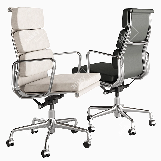 Eames Soft Pad Chairs: Iconic Design 3D model image 1