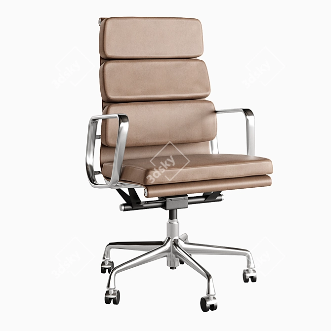 Eames Soft Pad Chairs: Iconic Design 3D model image 2