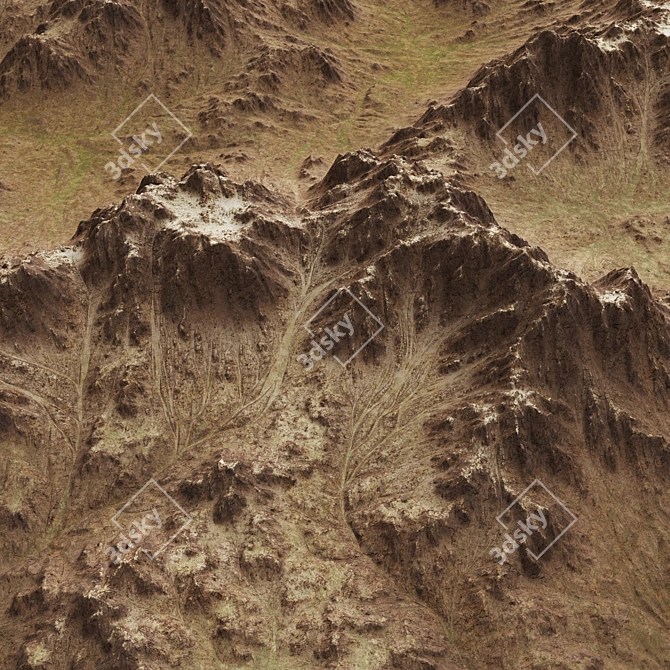 Erosion N2 Mountain 3D Model 3D model image 2