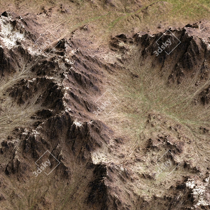 Erosion N2 Mountain 3D Model 3D model image 3