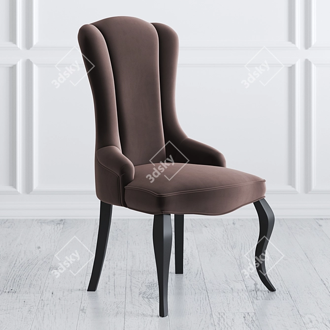 Velvet Flower Collection Chair 3D model image 2