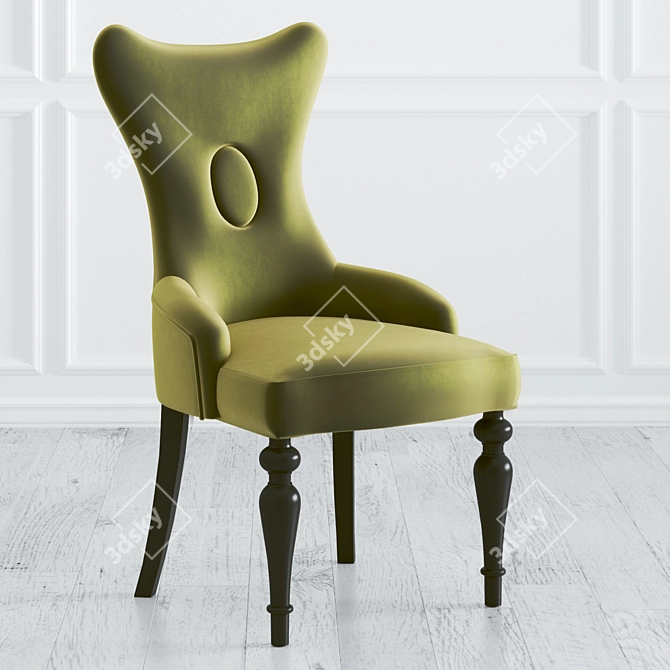 Floral Collection Microvelvet Wood Table 3D model image 5