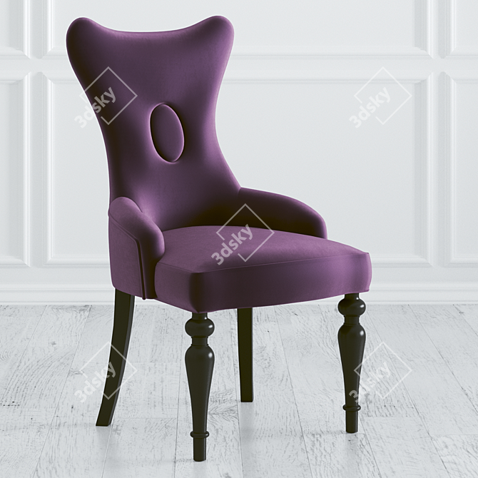 Floral Collection Microvelvet Wood Table 3D model image 6