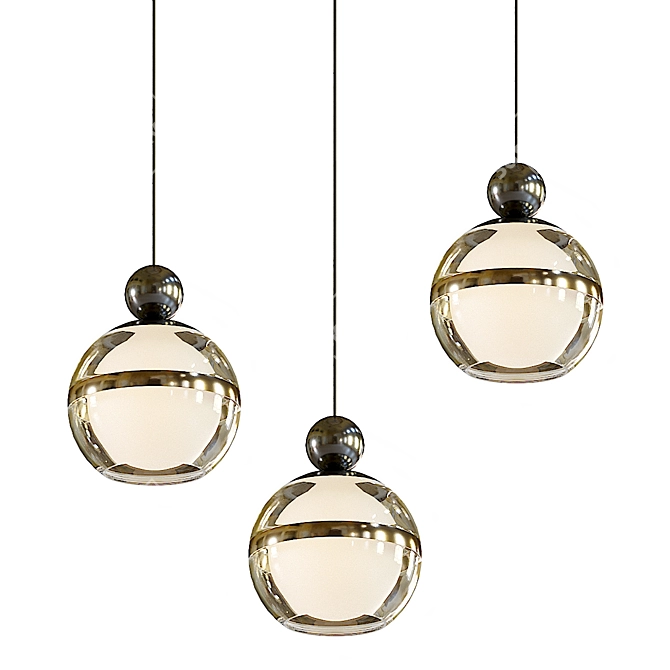 Modern Pendant Light Fixture: Lampatron Elvard 3D model image 1