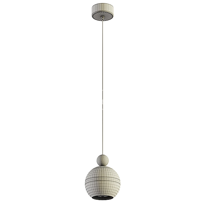 Modern Pendant Light Fixture: Lampatron Elvard 3D model image 4