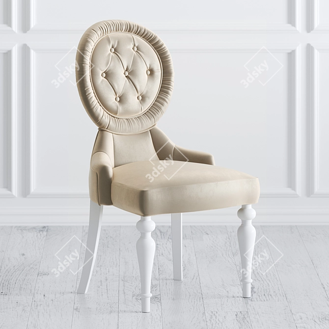 Velvet Dining Chair C08 3D model image 2