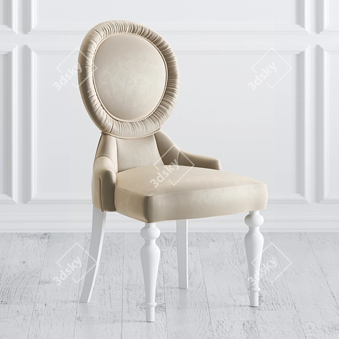 Velvet Dining Chair C08 3D model image 3