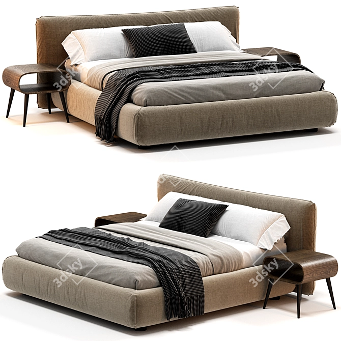 Luxury Meroni Bed | 3D Model 3D model image 1