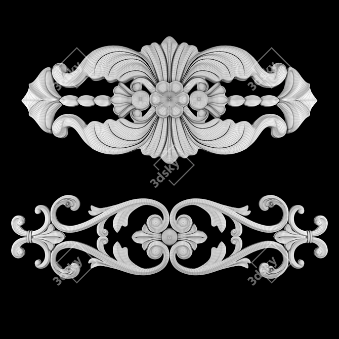 Golden Ornamental Design 2016 3D model image 5