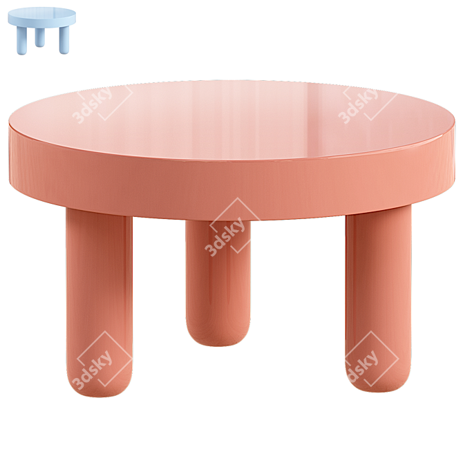 Modern Rose Low Table 2013 3D model image 1