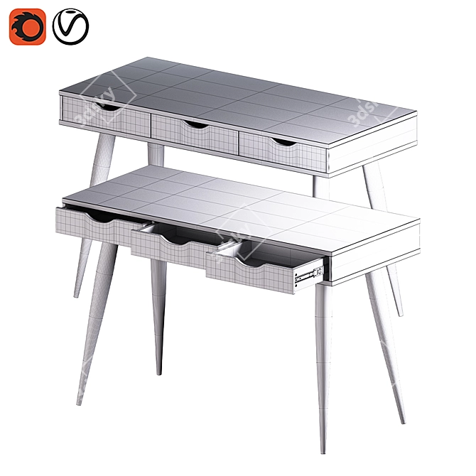 Bea Desk 2015 3D Model 3D model image 5