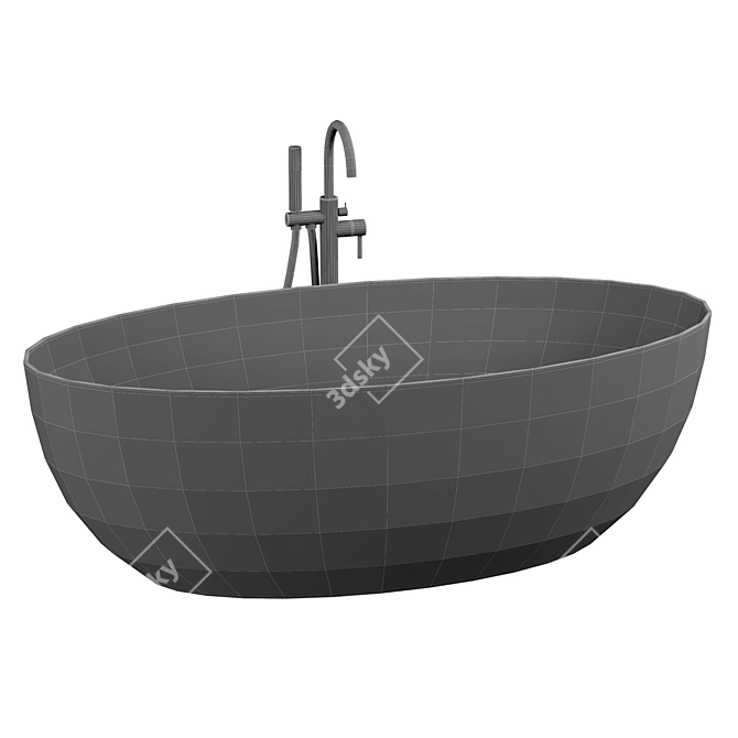 FLOAT Freestanding Tub Urban Gray 3D model image 3