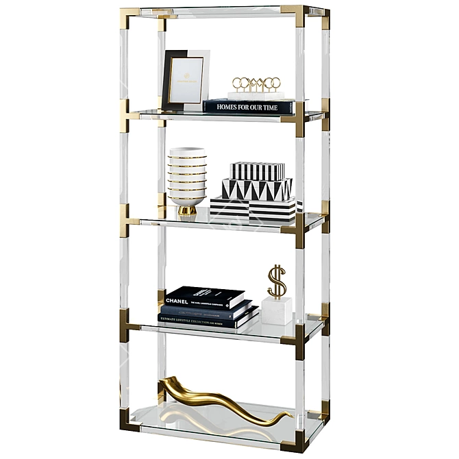 Elegant Modern Décor Etagère by Adler 3D model image 3