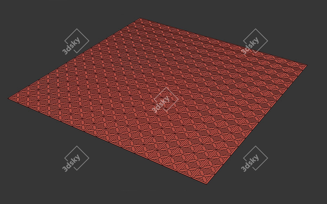 Wooden Floor Model - Modular 3D Design 3D model image 1