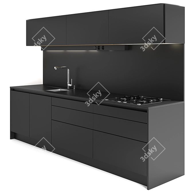 Modern Santos Kitchen Collection 3D model image 2