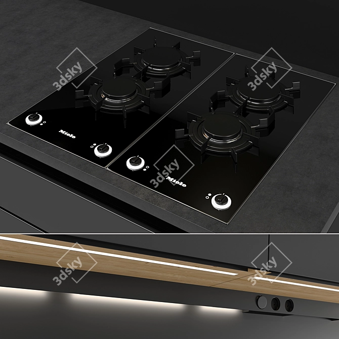 Modern Santos Kitchen Collection 3D model image 4