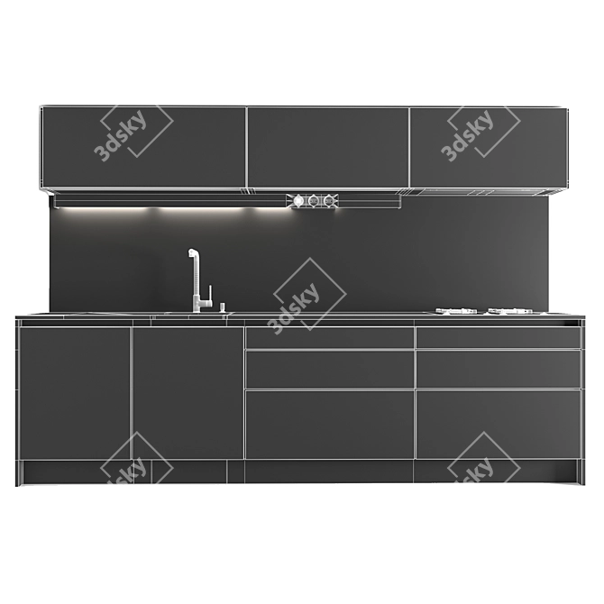 Modern Santos Kitchen Collection 3D model image 5