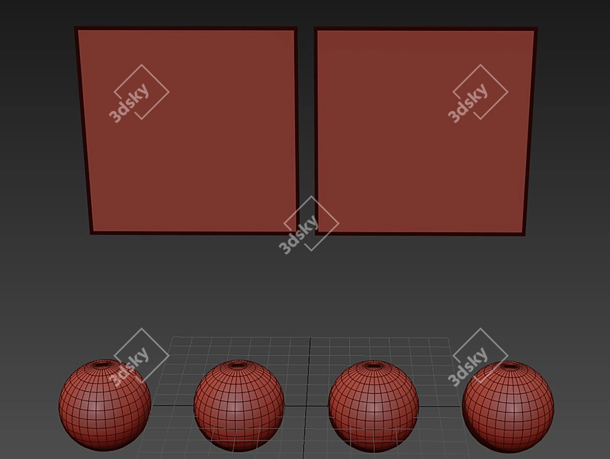 Artwork Set with Multiple Frame Options 3D model image 4