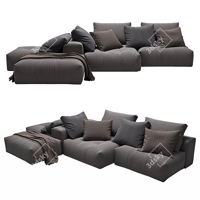 Contemporary PIXEL Sectional Sofa 3D model image 1