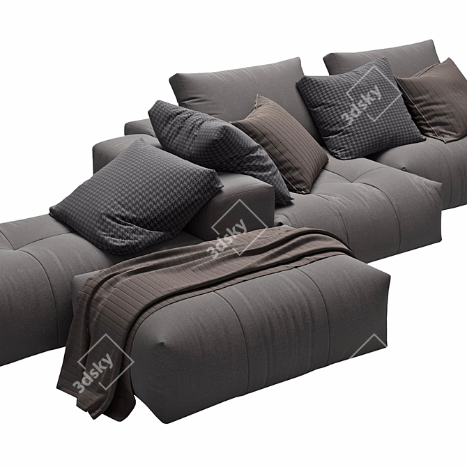 Contemporary PIXEL Sectional Sofa 3D model image 3