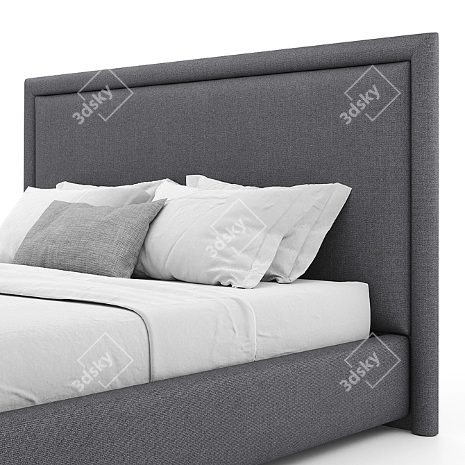 Domenico Lux Bed, Elegant Design 3D model image 4