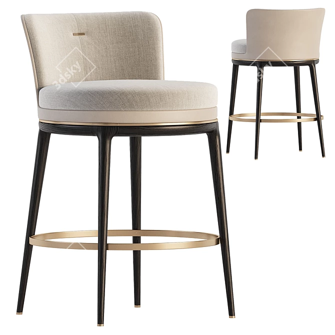 Modern Design Hicks Bar Stool 3D model image 1