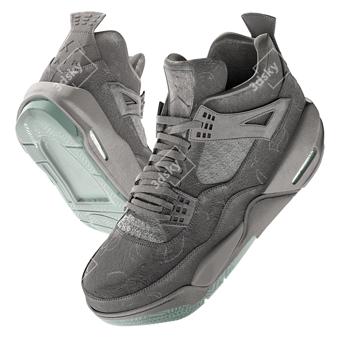 KAWS x Air Jordan Collaboration 3D model image 2