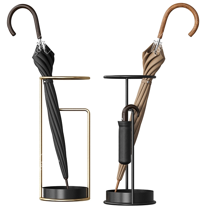 Minimalist Umbrella Stand - Calligaris 3D model image 3