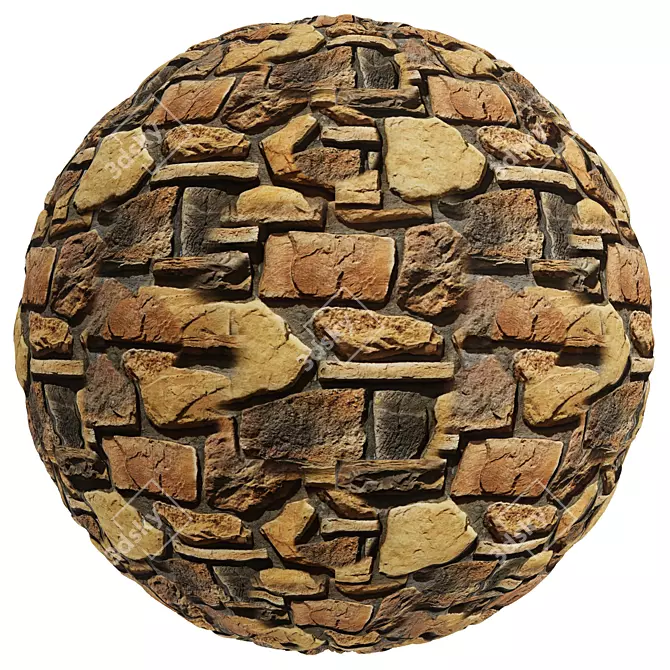 Multi-Texture Flexible Stone Collection 3D model image 4