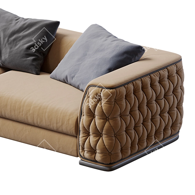 ASNAGHI Leather Sofa 2013 Model 3D model image 7