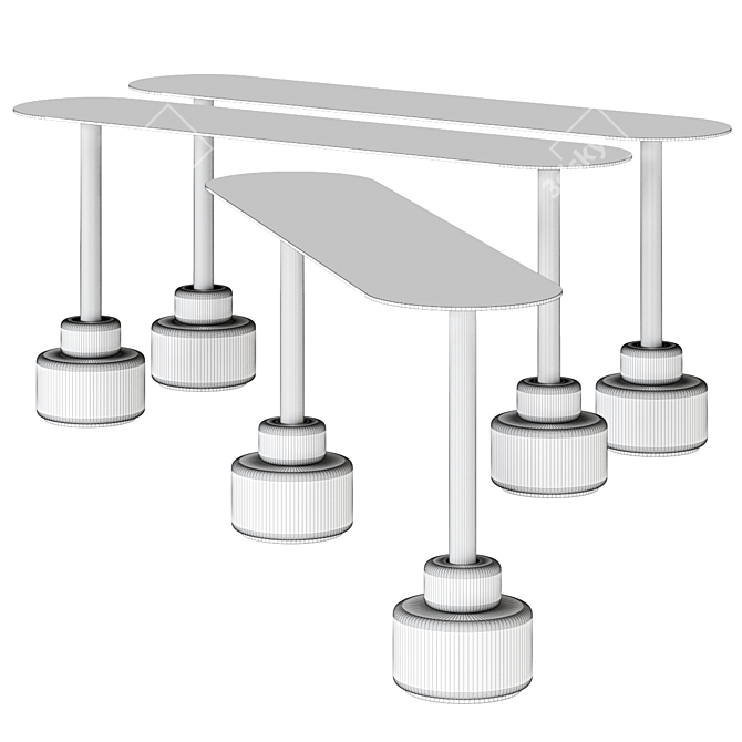 Sleek Menhir Console Table - Vray & Corona 3D model image 4