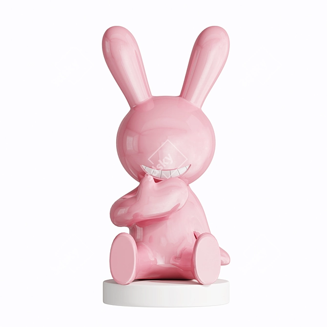 Whimsical Bunny Decor Accents 3D model image 3