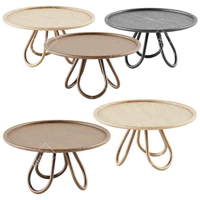 Modern Circular Arch Coffee Table 3D model image 1