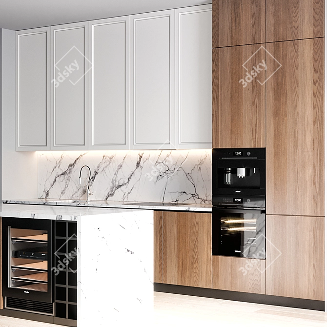 Modern Kitchen Cabinet Unit 3D model image 3