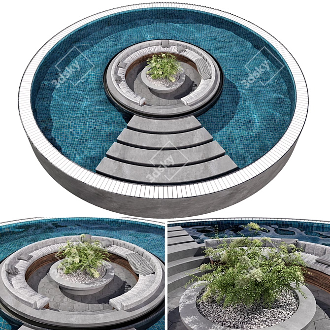  Resort-Style Pool Design Model 3D model image 1