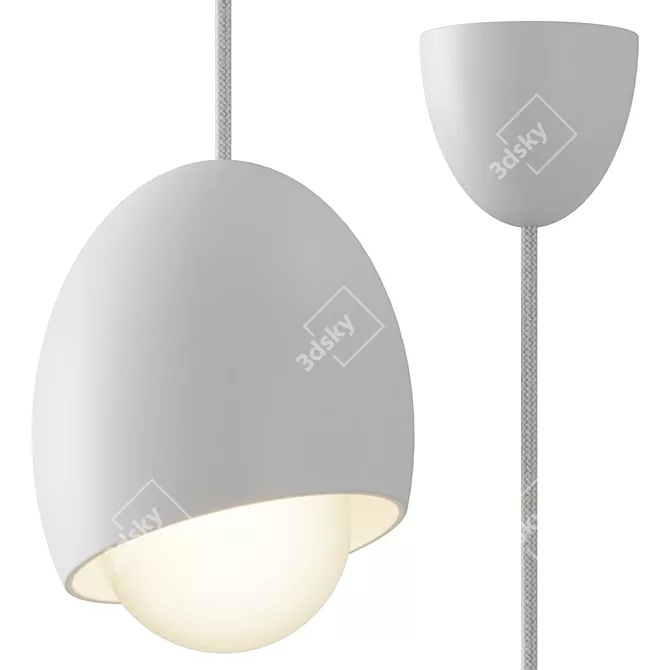 Modern Egg Pendant Light 3D model image 1