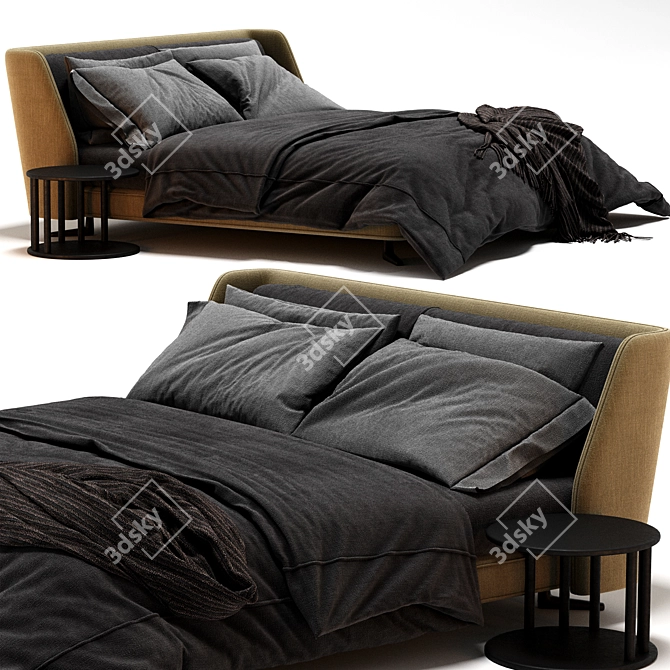 Luxury Minotti Spencer Bed Frame 3D model image 2