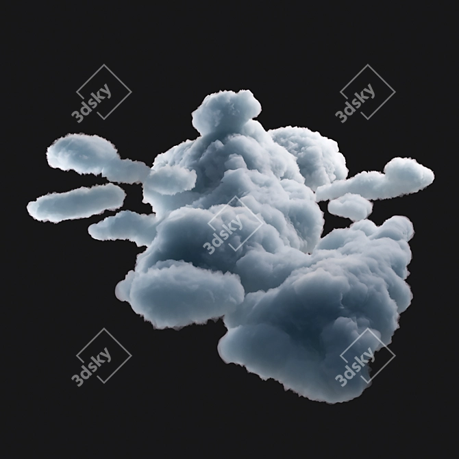 Expandable Cloud 1 Texture Kit 3D model image 1